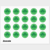Happy St. Patrick's Day Green Shamrock Ronde Sticker (Vel)