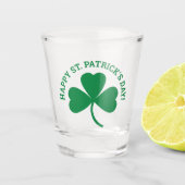 Happy St. Patrick's Day Green Shamrock Shot Glas (Voorkant)