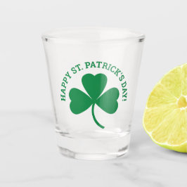 Happy St. Patrick's Day Green Shamrock Shot Glas