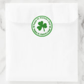 Happy St. Patrick's Day Green Shamrock Stickers (Tas)