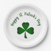 Happy St. Patrick's Day Green Shamrock Typography Papieren Bordje (Voorkant)