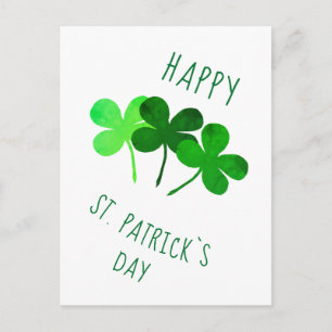 Happy St. Patrick's day Green Shamrocks Briefkaart