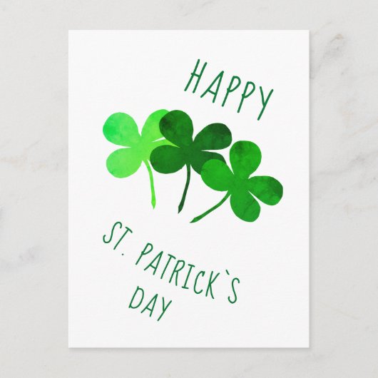 Happy St. Patrick's day Green Shamrocks Briefkaart (Voorkant)