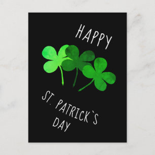 Happy St. Patrick's day Green Shamrocks Briefkaart