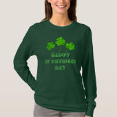 Happy St Patricks Day Green Shamrocks Clovers T-shirt (Voorkant)