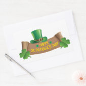 Happy St Patricks Day Green Shamrocks | FEESTDAGEN Rechthoekige Sticker (Envelop)