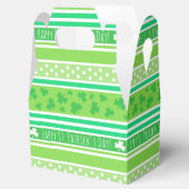 Happy St Patrick's Day Green Stripes Bedankdoosjes (Geopend)