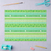 Happy St Patrick's Day Green Stripes Tissuepapier (Craft)