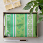 Happy St Patrick's Day Green Stripes Tissuepapier (Geschenk)
