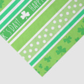 Happy St Patrick's Day Green Stripes Tissuepapier (Detail)