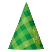 Happy St. Patrick's Day Green Tartan Lucky Clover Feesthoedjes (Links)