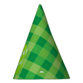 Happy St. Patrick's Day Green Tartan Lucky Clover Feesthoedjes (Rechts)
