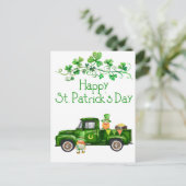 Happy St. Patrick's Day Green Truck Gnomes Briefkaart (Staand voorkant)