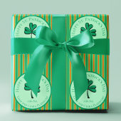 Happy St Patrick's Day Groene en Oranje Kinder Cadeaupapier