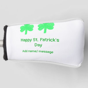 Happy St. Patrick's day groene shamrock blad voeg Golfheadcover