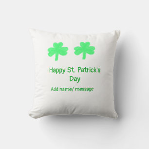 Happy St. Patrick's day groene shamrock blad voeg Kussen