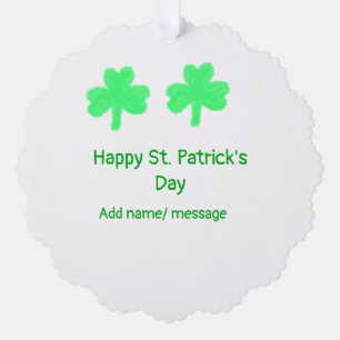 Happy St. Patrick's day groene shamrock blad voeg  Ornament Kaart