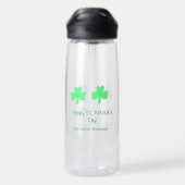 Happy St. Patrick's day groene shamrock blad voeg  Waterfles (Achterkant)