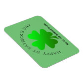 Happy St Patrick's Day groene shamrock gepersonali Magneet (Rechterzijde)