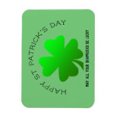 Happy St Patrick's Day groene shamrock gepersonali Magneet (Verticaal)