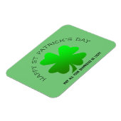 Happy St Patrick's Day groene shamrock gepersonali Magneet (Linkerzijde)