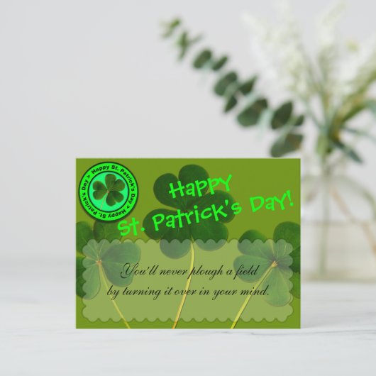 Happy St. Patrick's Day Groetwensen Briefkaart (Staand voorkant)