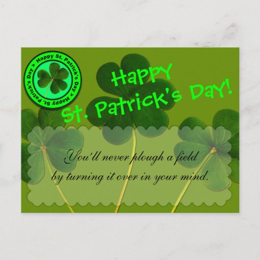 Happy St. Patrick's Day Groetwensen Briefkaart (Voorkant)