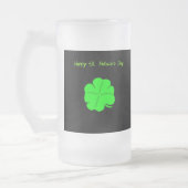 Happy St. Patrick's Day Grote Frosted Glass Mok (Links)