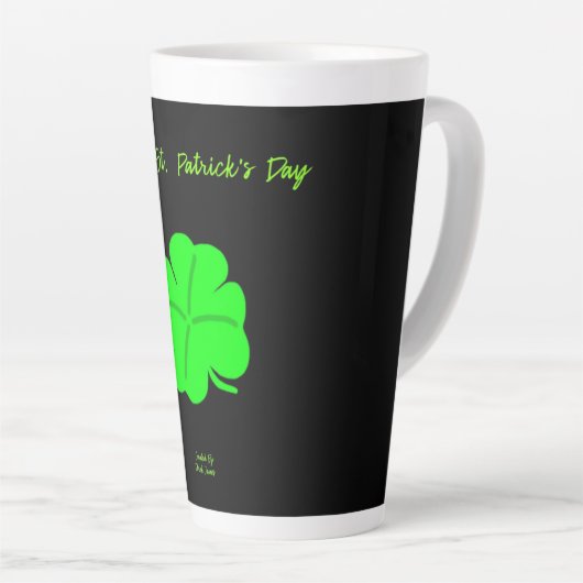 Happy St. Patrick's Day Grote Latte Mok (Rechterhoek)