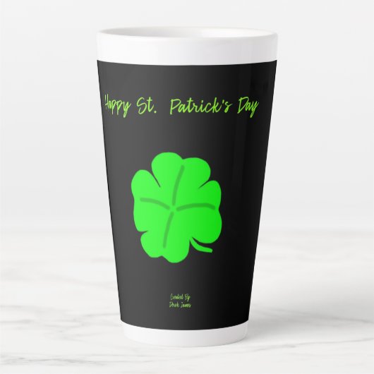 Happy St. Patrick's Day Grote Latte Mok (Voorkant)