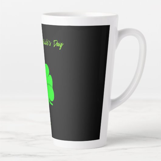 Happy St. Patrick's Day Grote Latte Mok (Rechts)