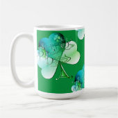 "Happy St. Patrick's Day" Hand-writte w/Shamrocks Koffiemok (Links)