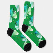 "Happy St. Patrick's Day" Hand-writte w/Shamrocks Sokken (Rechts)