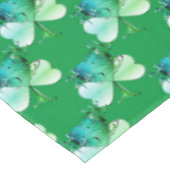 "Happy St. Patrick's Day" handgeschreven Shamrocks Tafelkleed (Gekanteld)