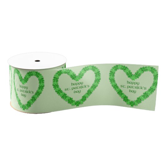 Happy St. Patricks Day Heart Grosgrain Lint (Spoel)