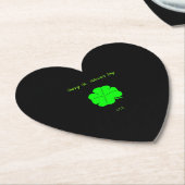 Happy St. Patrick's Day Heart Paper Onderzetter (Gekanteld)