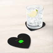 Happy St. Patrick's Day Heart Paper Onderzetter (Insitu)