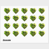 Happy St.Patrick's Day Heart Sticker (Vel)