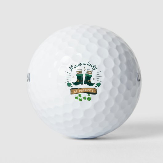Happy St. Patrick's Day heeft een gelukkige dag Golfballen (Voorkant)