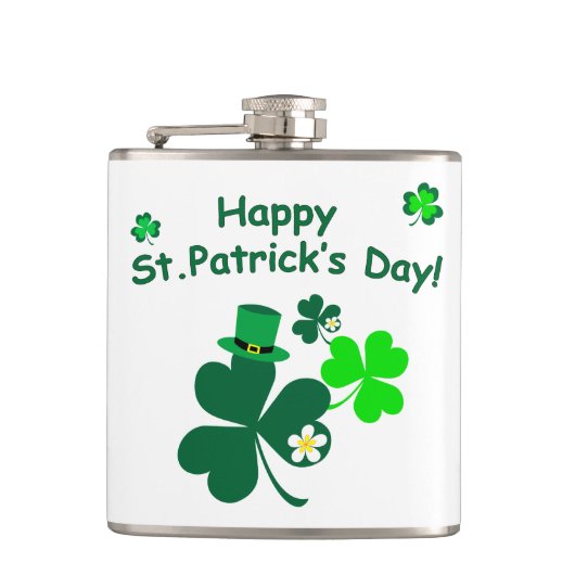 Happy St. Patrick's Day Heupfles (Voorkant)