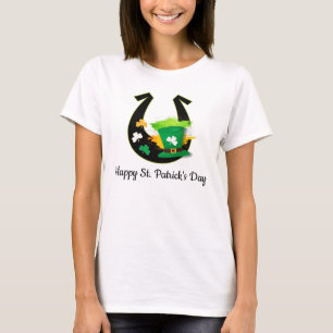 Happy St Patrick's day hoefijzer T-shirt