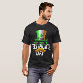 Happy St Patrick's Day Holiday Fun Party Mustache T-shirt (Voorkant volledig)