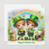 Happy St Patrick's Day Holiday Kaart (Voorkant / Achterkant)