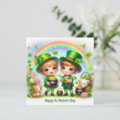 Happy St Patrick's Day Holiday Kaart (Staand voorkant)