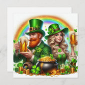 Happy St Patrick's Day Holiday Kaart (Voorkant / Achterkant)