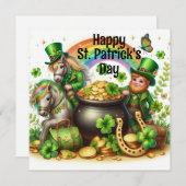 Happy St Patrick's Day Holiday Kaart (Voorkant / Achterkant)