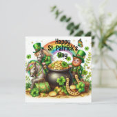 Happy St Patrick's Day Holiday Kaart (Staand voorkant)