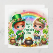Happy St Patrick's Day Holiday Kaart (Voorkant / Achterkant)