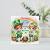Happy St Patrick's Day Holiday Kaart (Staand voorkant)