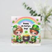 Happy St Patrick's Day Holiday Kaart (Staand voorkant)